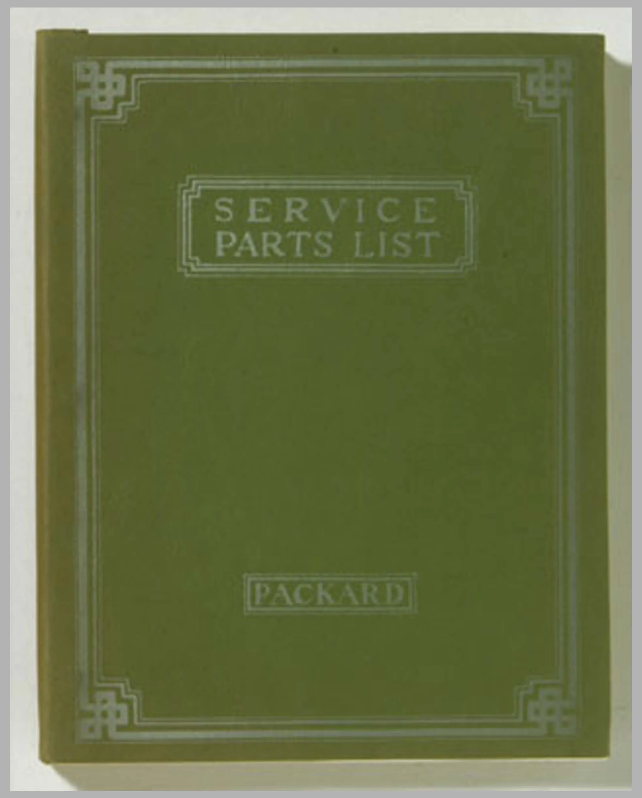 1931 Packard Service Parts List reprint