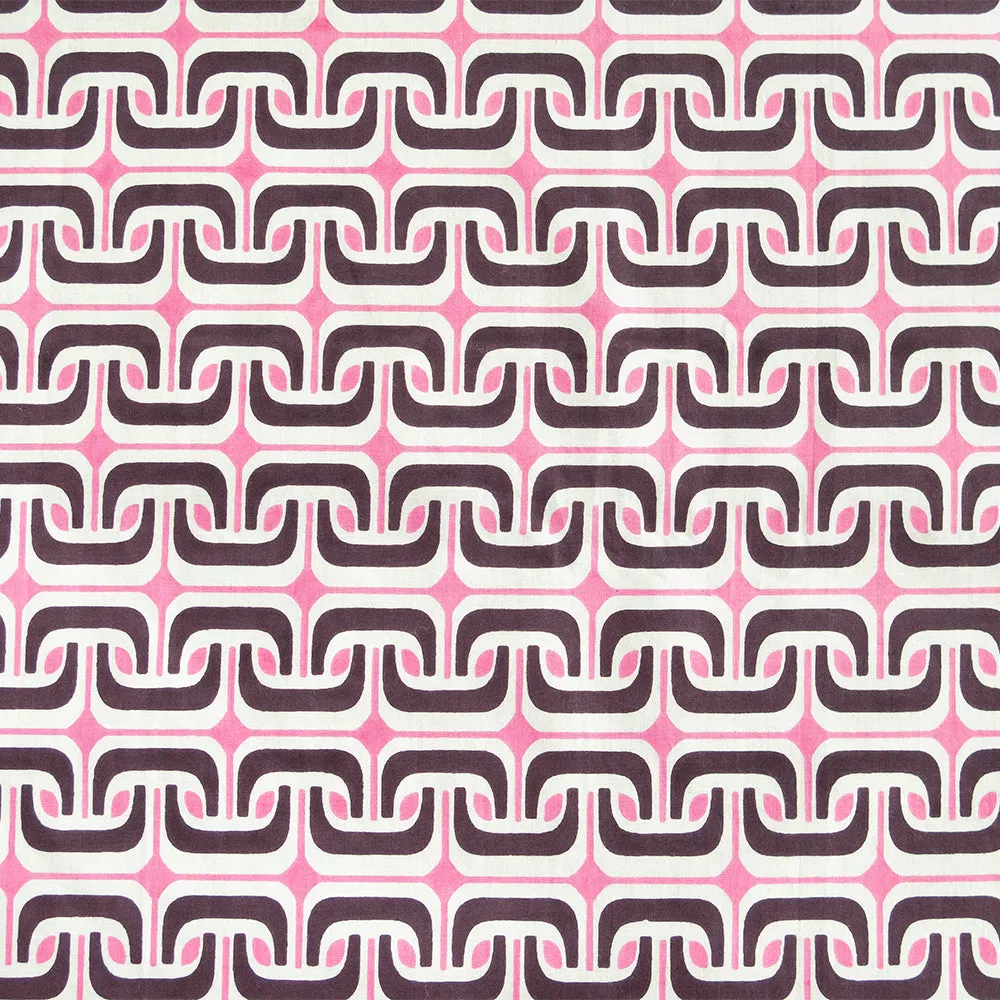 1965 Cotton in Pink/Prune/Natural