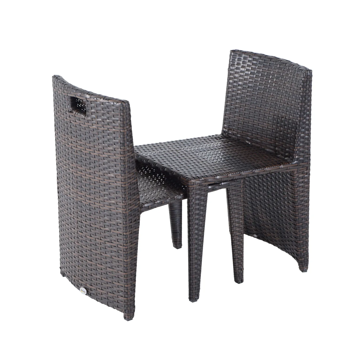 3pc Outdoor Wicker Patio Garden Dinette Set