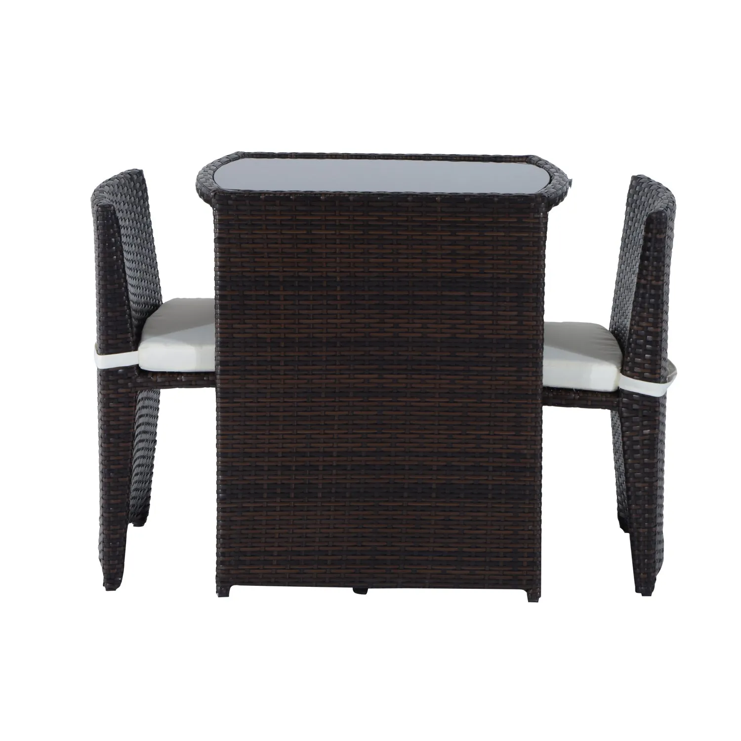 3pc Outdoor Wicker Patio Garden Dinette Set