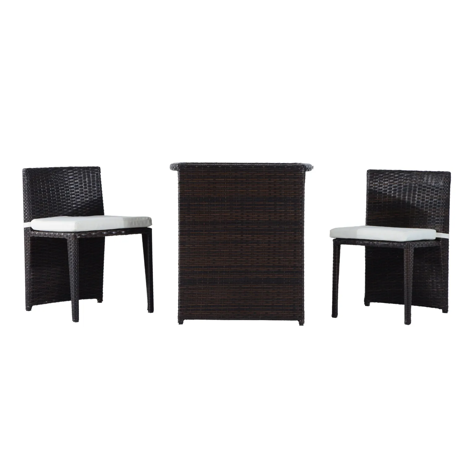 3pc Outdoor Wicker Patio Garden Dinette Set