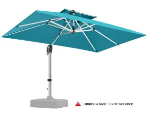 ABCCANOPY 10x13 Cantilever Patio Umbrella Double Top with 360° Rotation