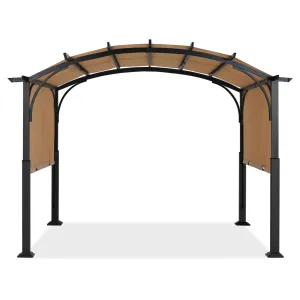 ABCCANOPY Arched 10x10/10x12 Patio Gazebo with Retractable Sun Shade