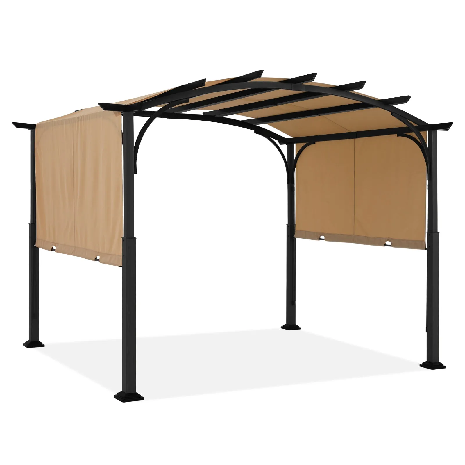 ABCCANOPY Arched 10x10/10x12 Patio Gazebo with Retractable Sun Shade