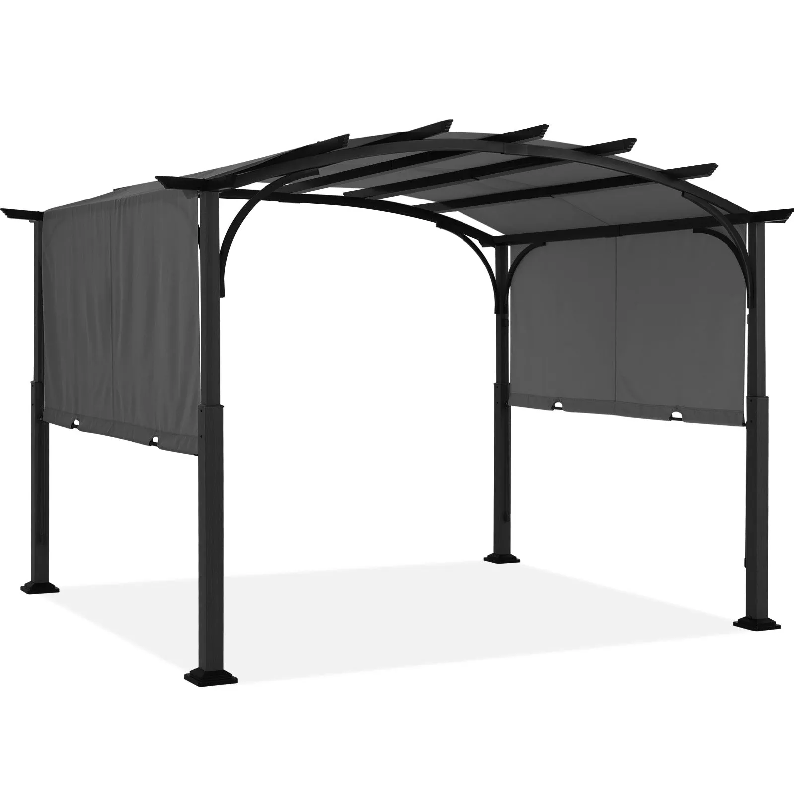 ABCCANOPY Arched 10x10/10x12 Patio Gazebo with Retractable Sun Shade