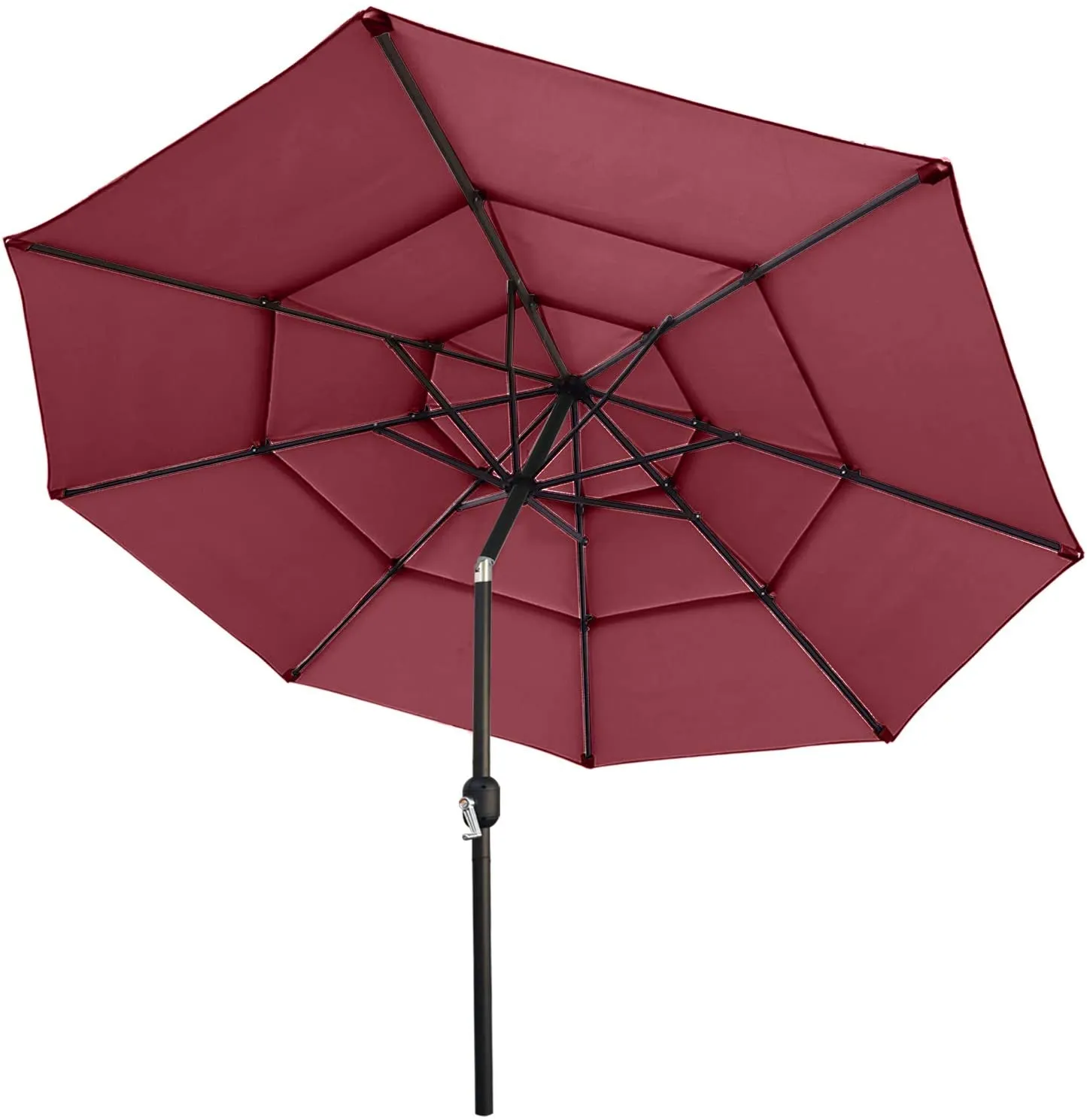 ABCCANOPY Outdoor 3 Tiers Patio UV Umbrella 9/10/11FT Table Umbrella