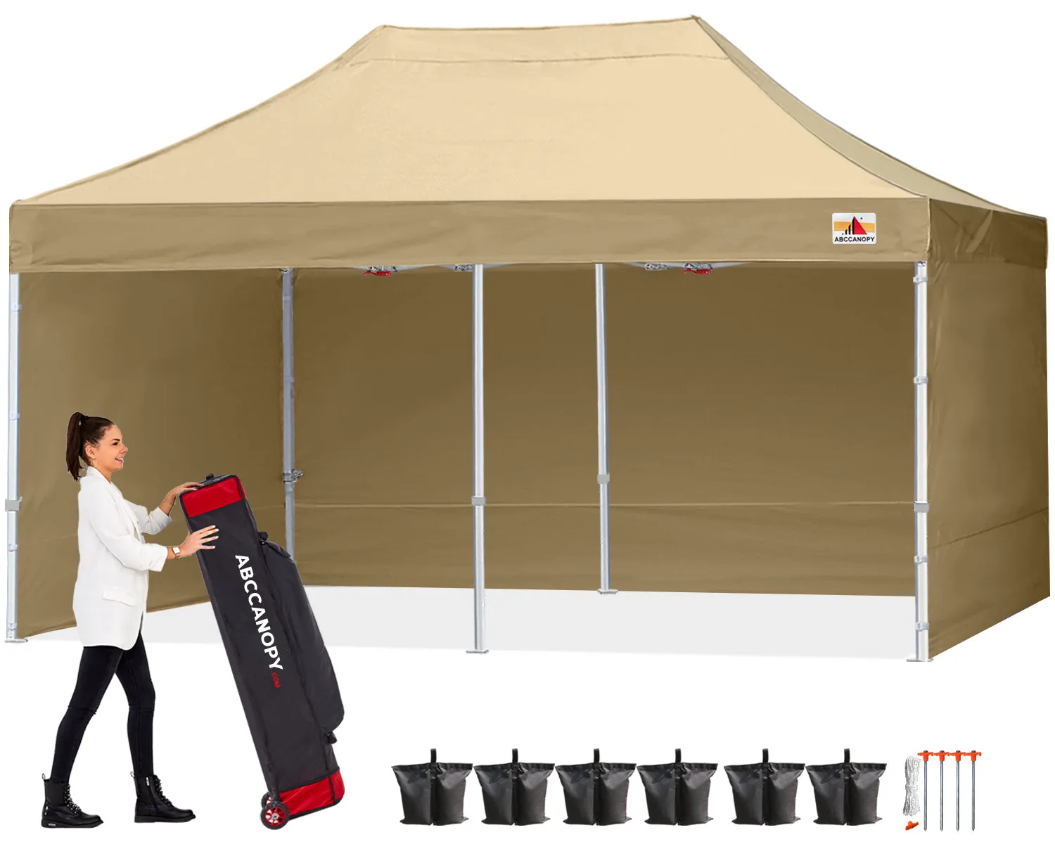 ABCCANOPY S1 Commercial Pop Up 10x10/10x15/10x20 Canopy Tent with Sidewalls