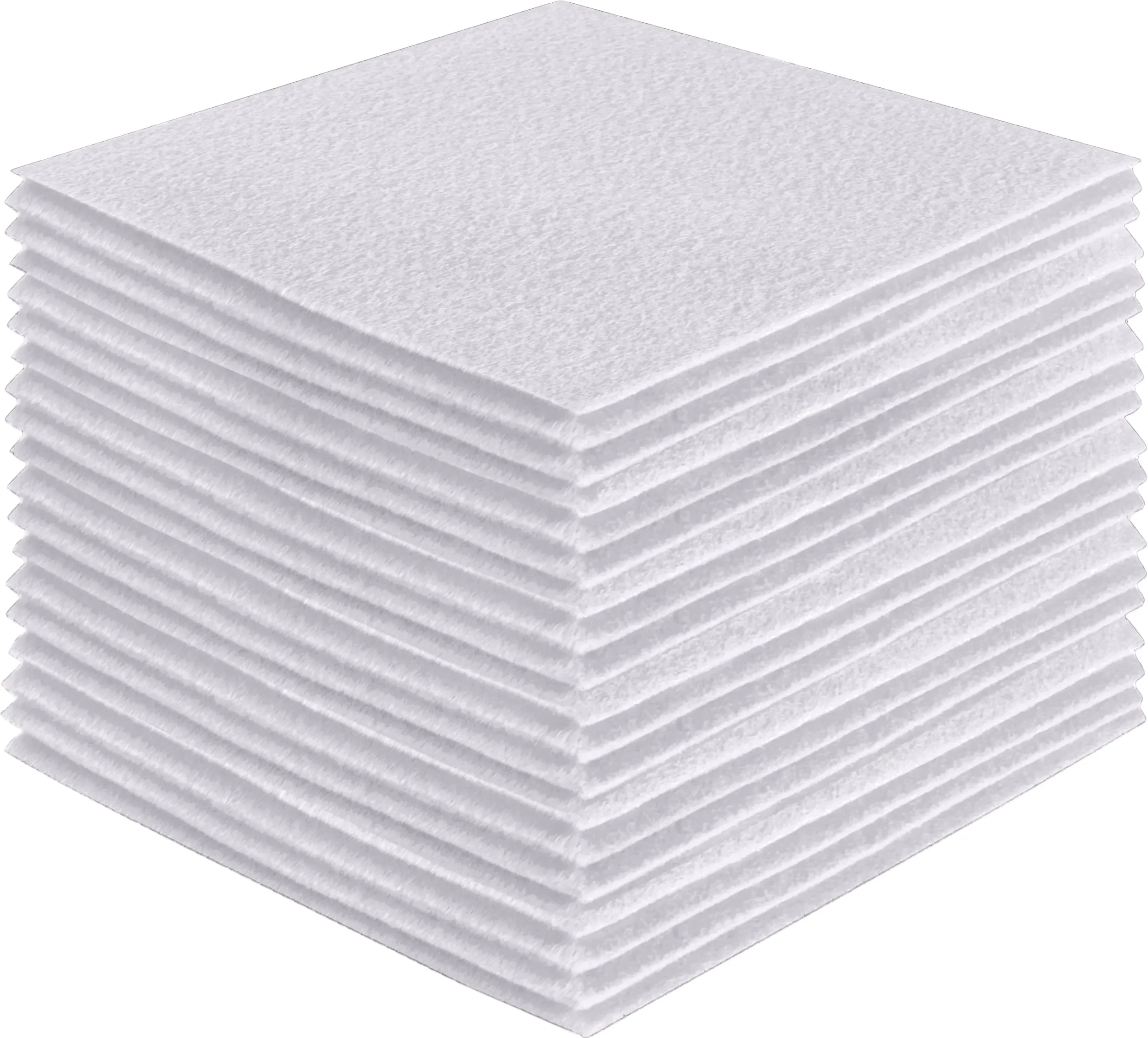 Acrylic Felt Craft Sheet Packs | White