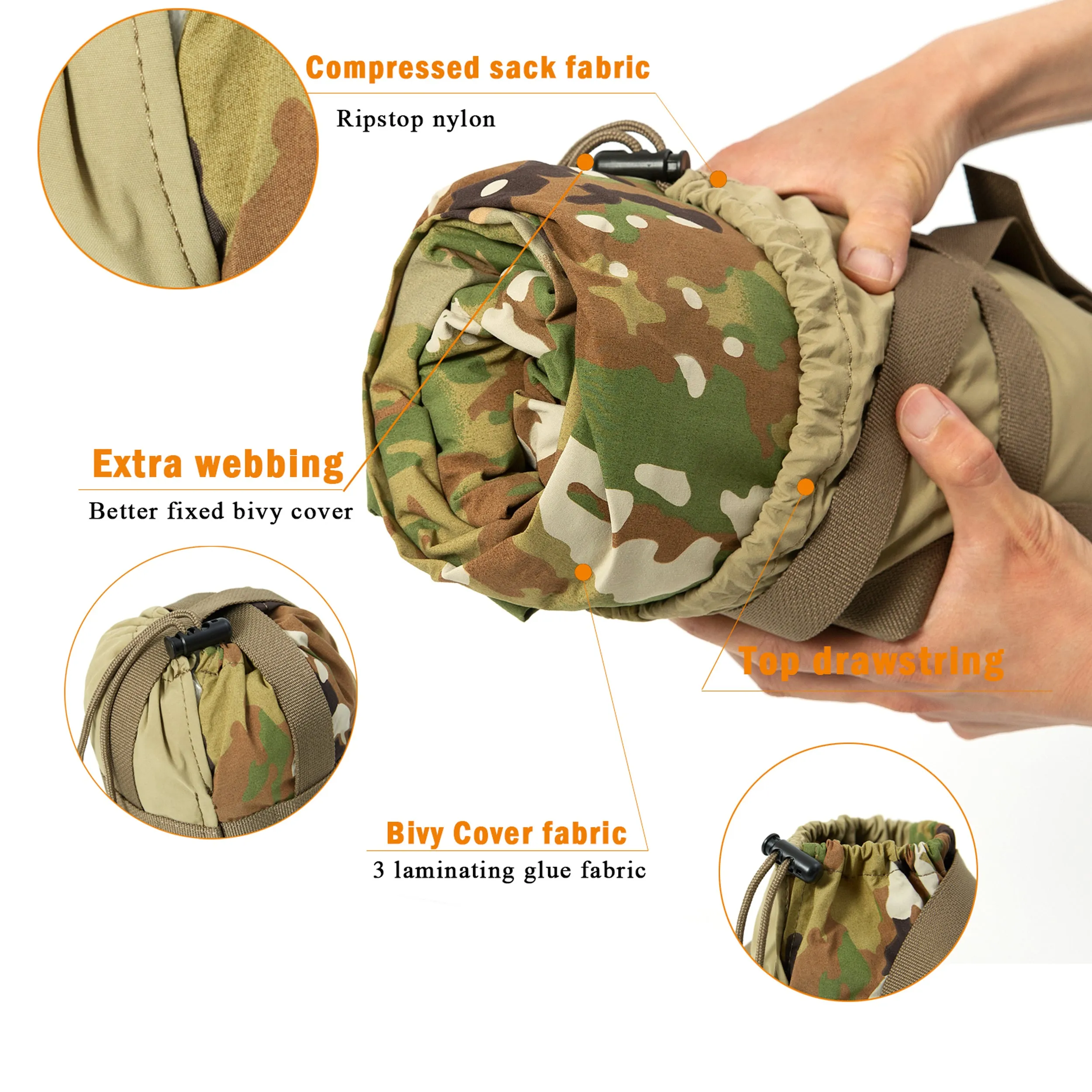 Akmax Bivy Cover Sack for Modular Sleeping Bags OCP