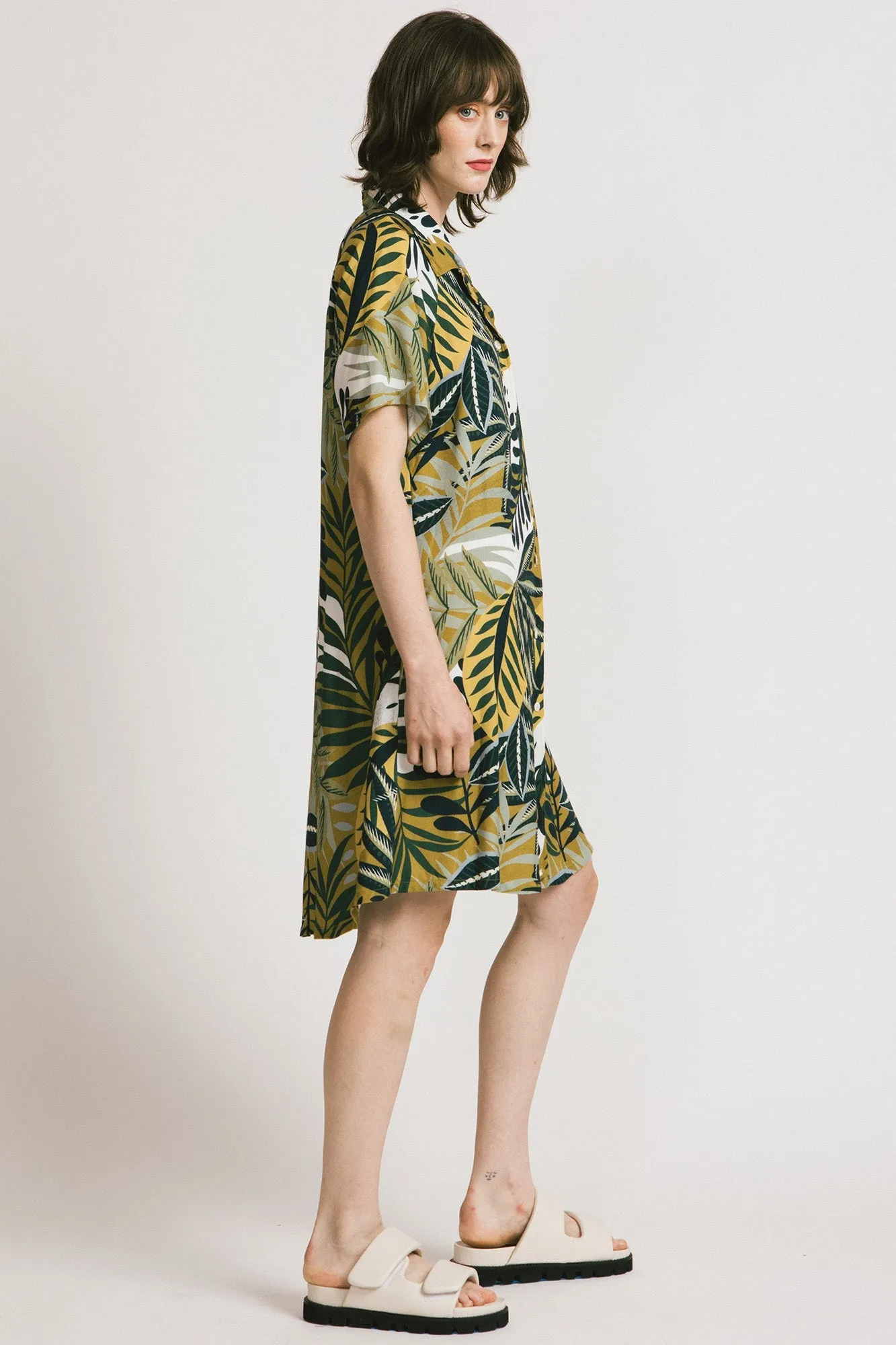 Anitgua Dress in Green Floral