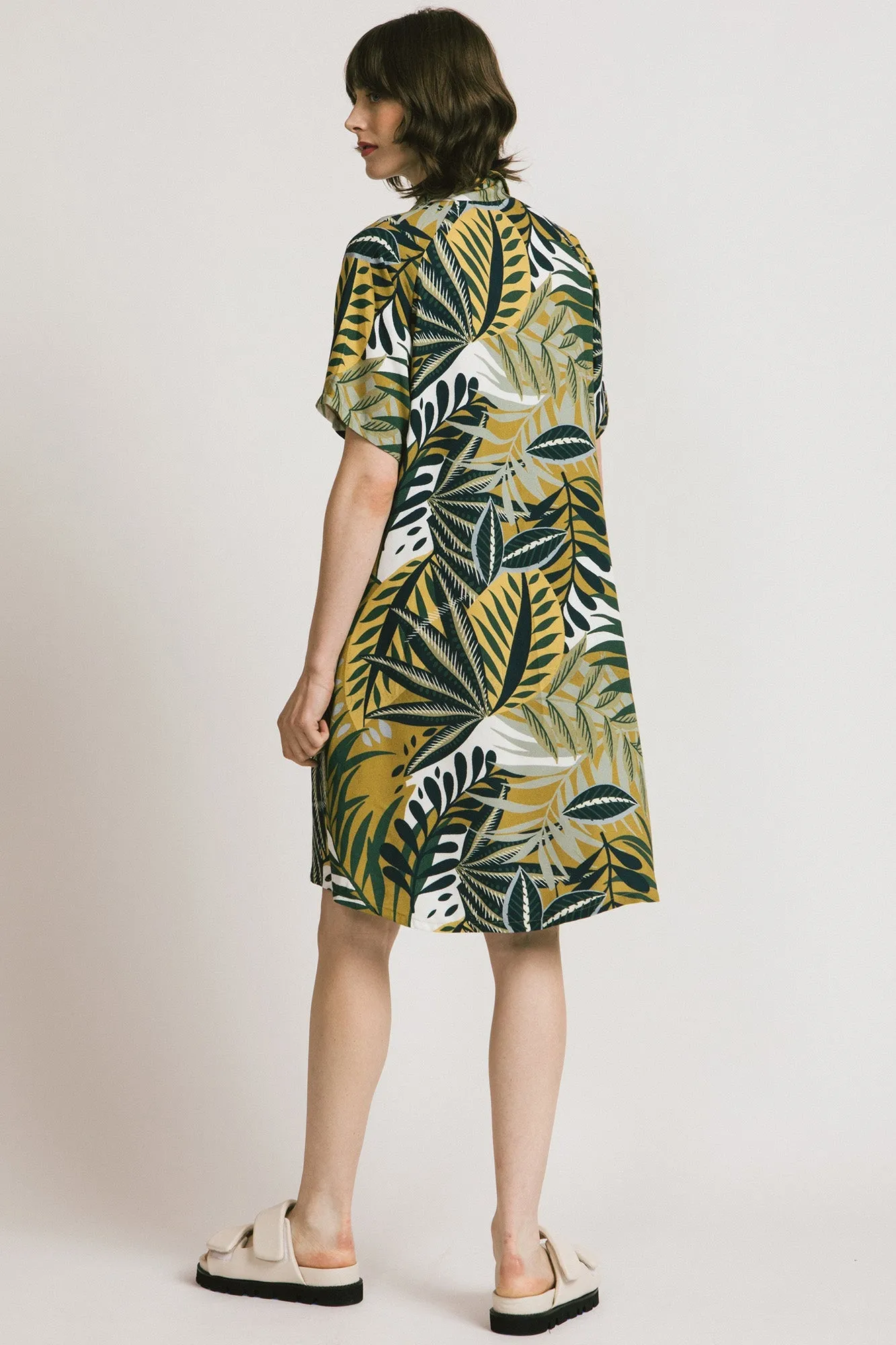 Anitgua Dress in Green Floral