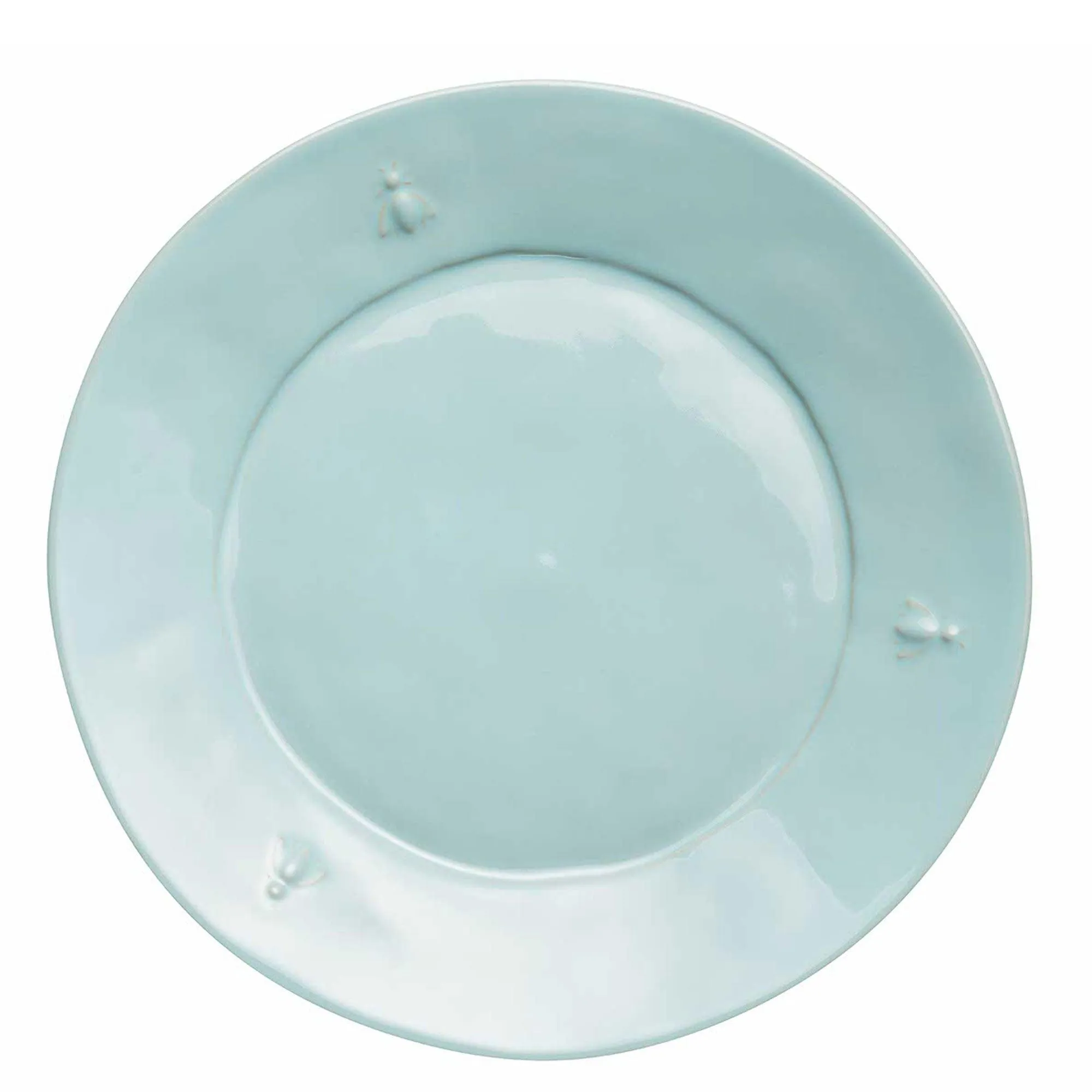 Bee Ceramic Dinner Plate in Bleu, Set of 4