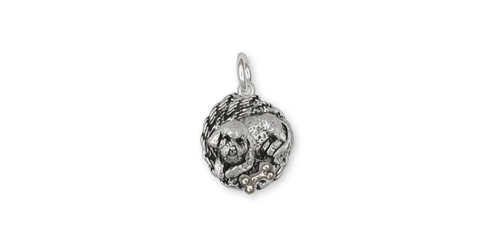 Bichon Frise Charm Jewelry Sterling Silver Handmade Dog Charm BF19-C