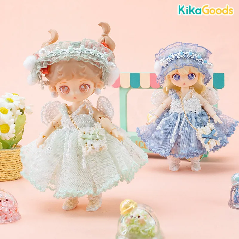 BJD Figure Clothes Polka Dot Fairy Skirt Suit