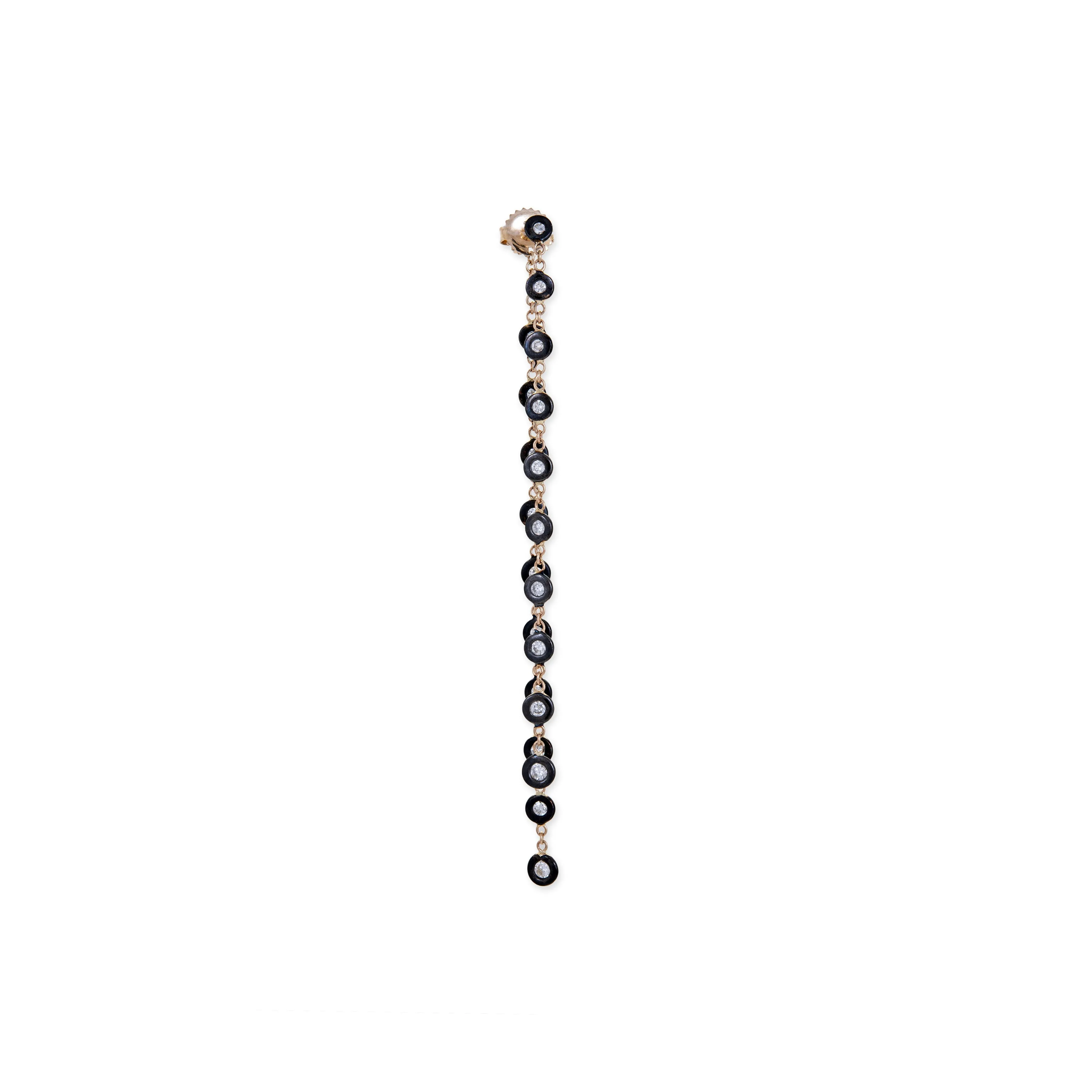 BLACK RHODIUM 10 DIAMOND EARRING BACK