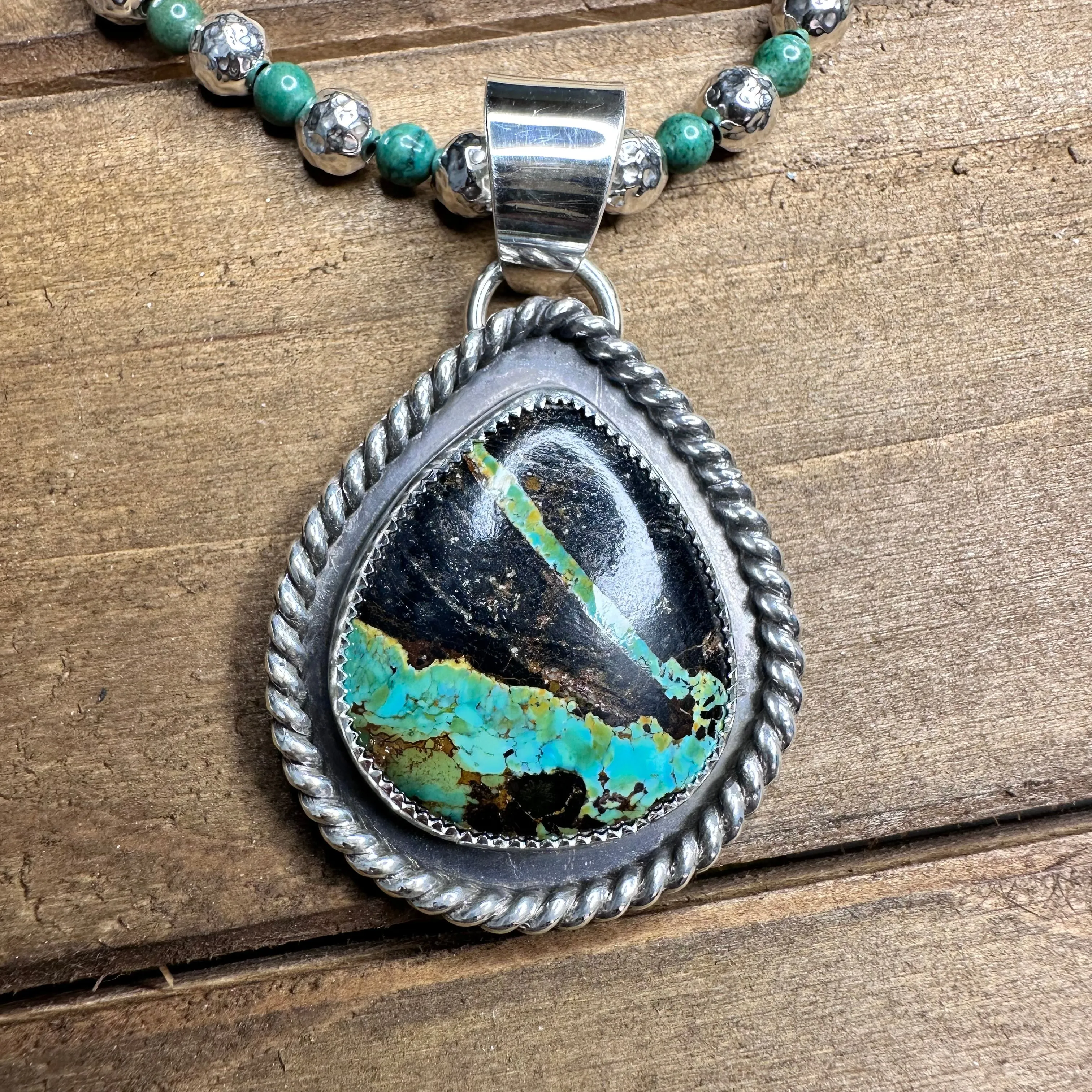 Blackjack turquoise pendant without chain