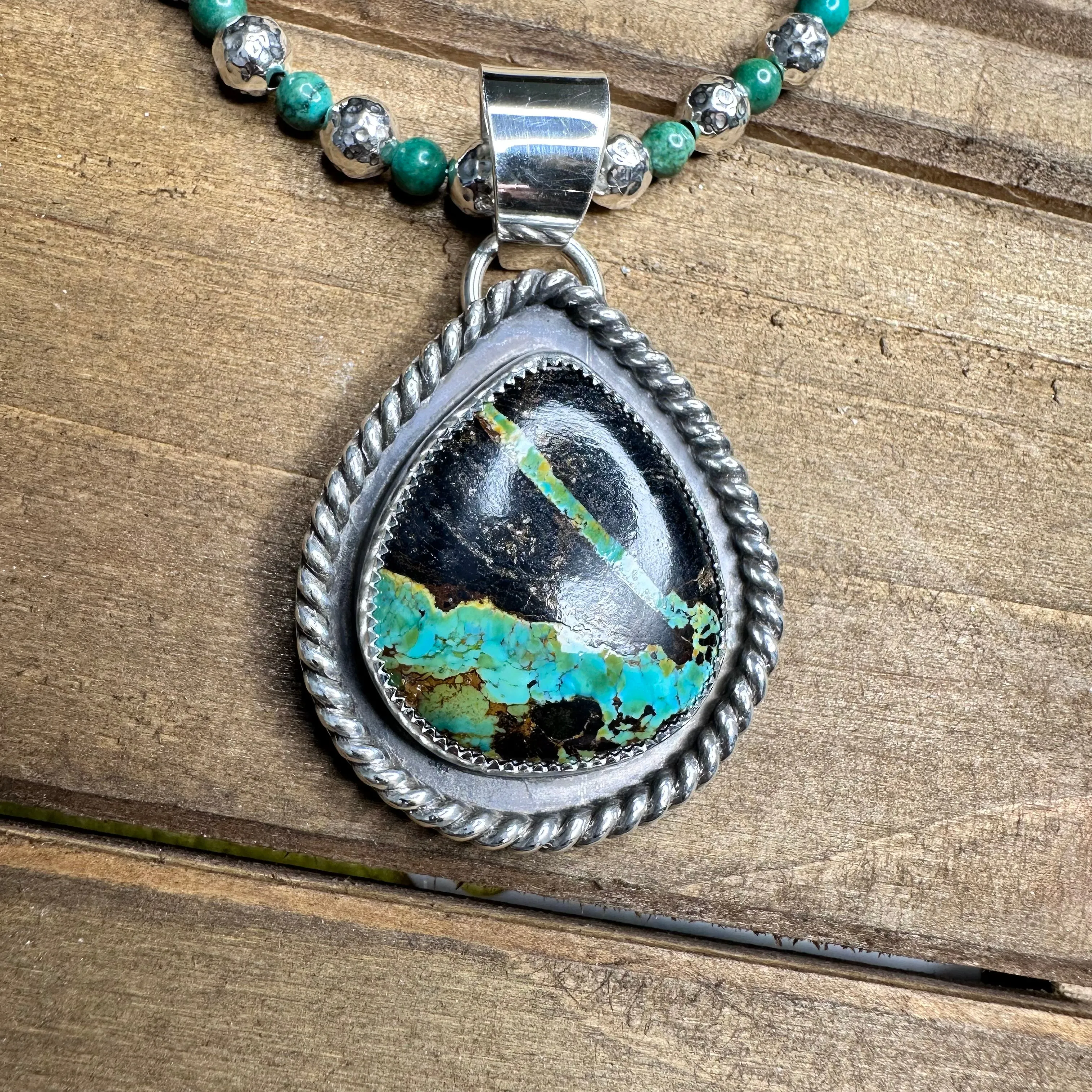 Blackjack turquoise pendant without chain