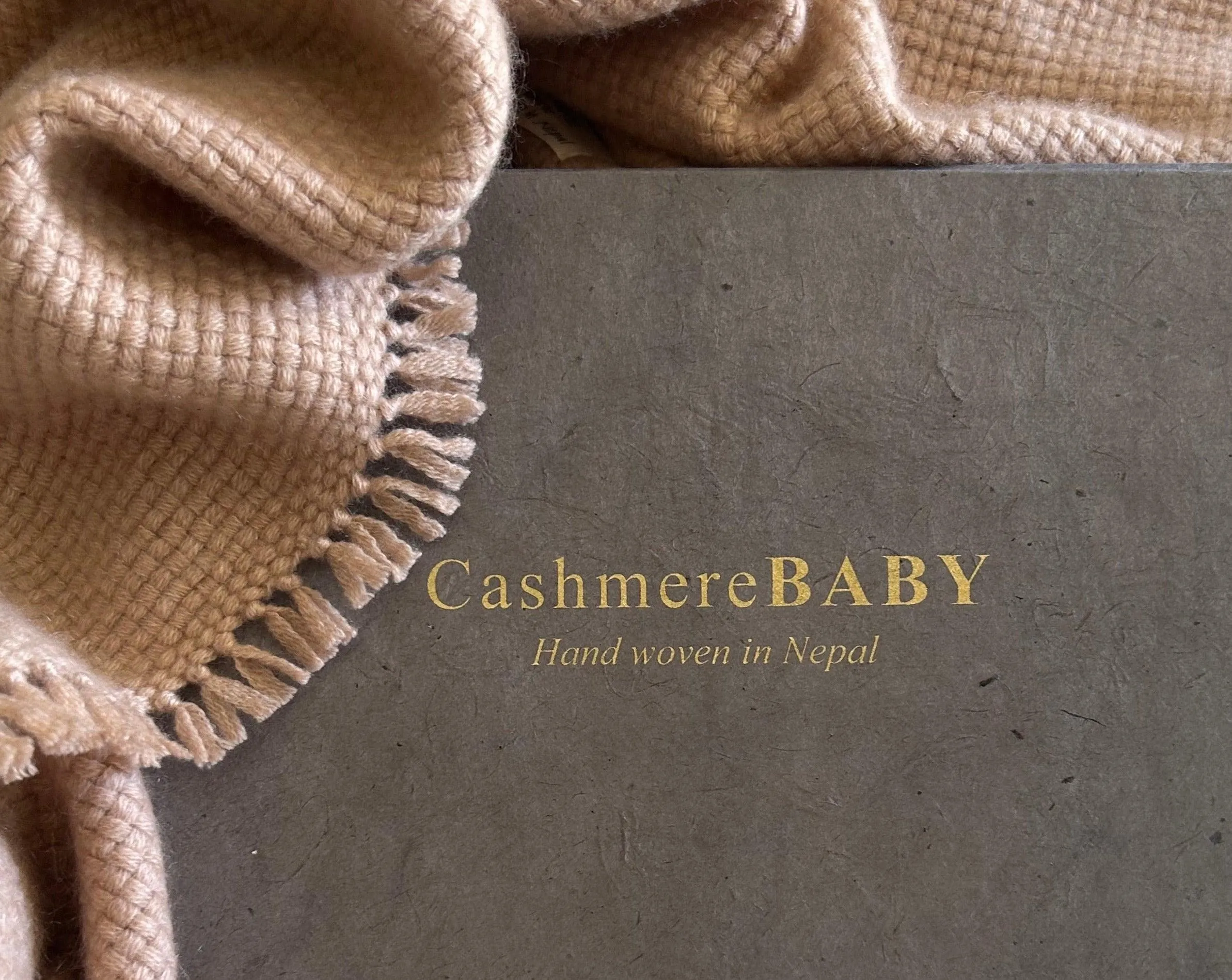 Cashmere Baby Blanket hand-Woven Dew