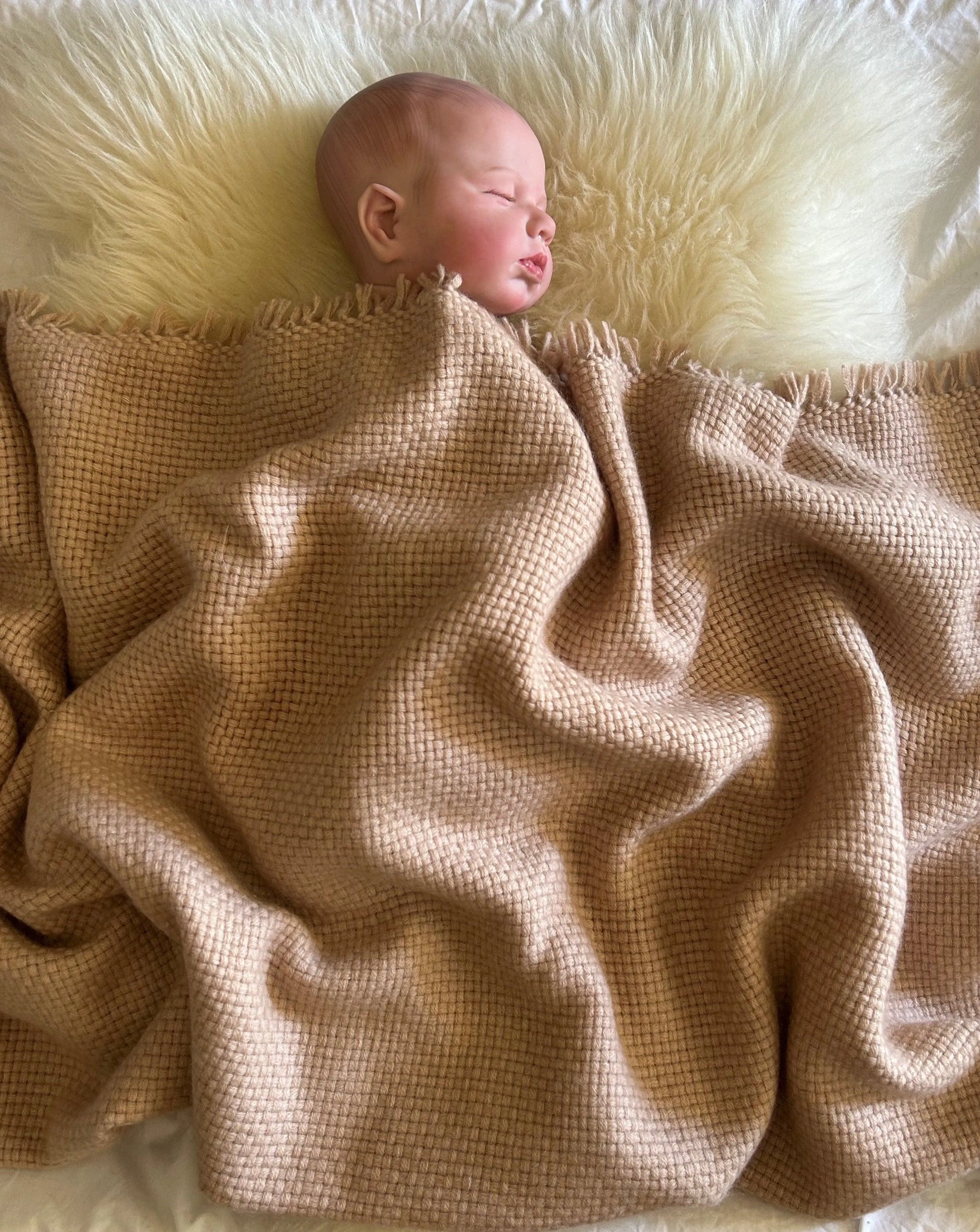 Cashmere Baby Blanket hand-Woven Dew