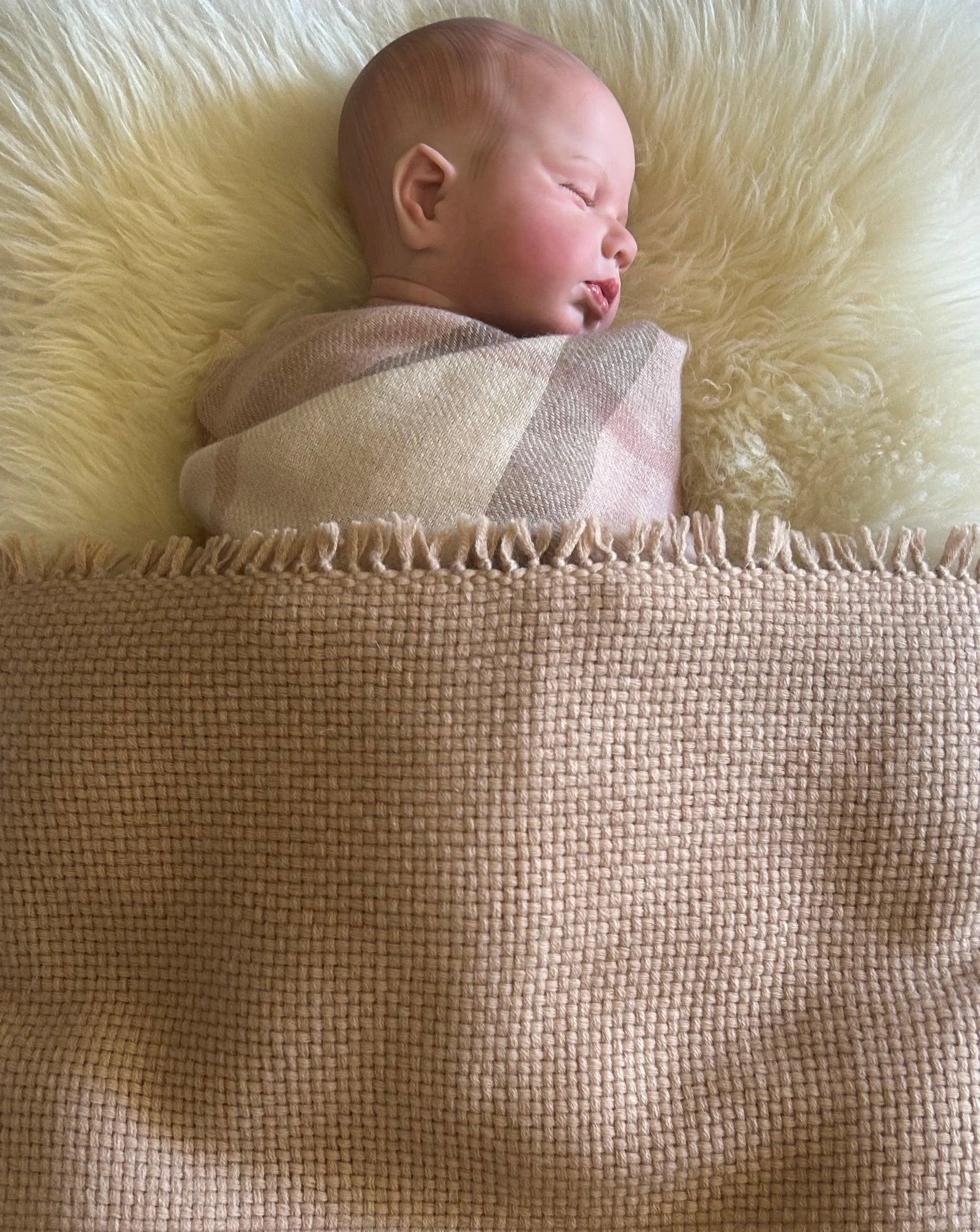 Cashmere Baby Blanket hand-Woven Dew