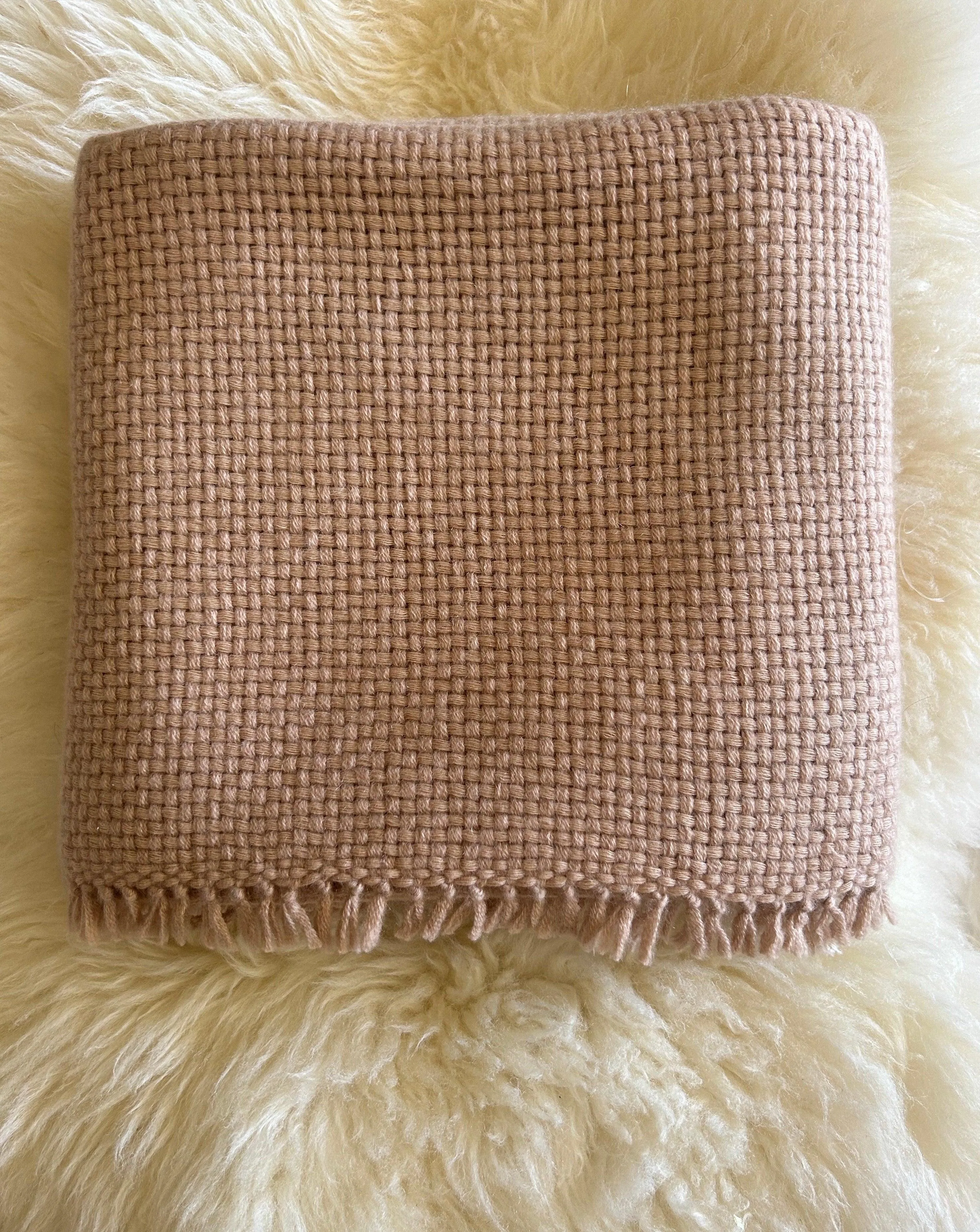 Cashmere Baby Blanket hand-Woven Dew