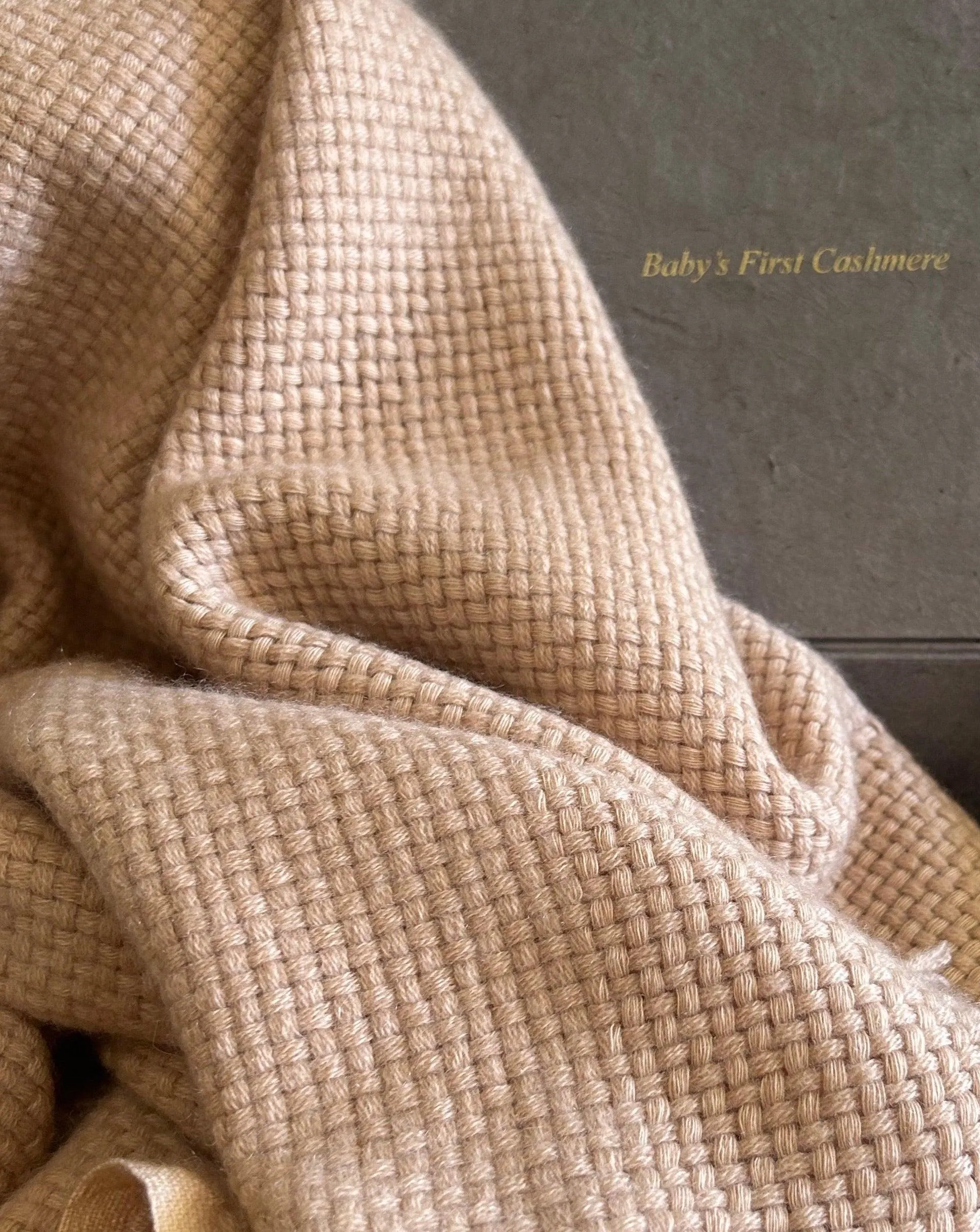 Cashmere Baby Blanket hand-Woven Dew