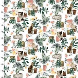 Cat Fabric, Everyday is Caturday Collection 3 Wishes