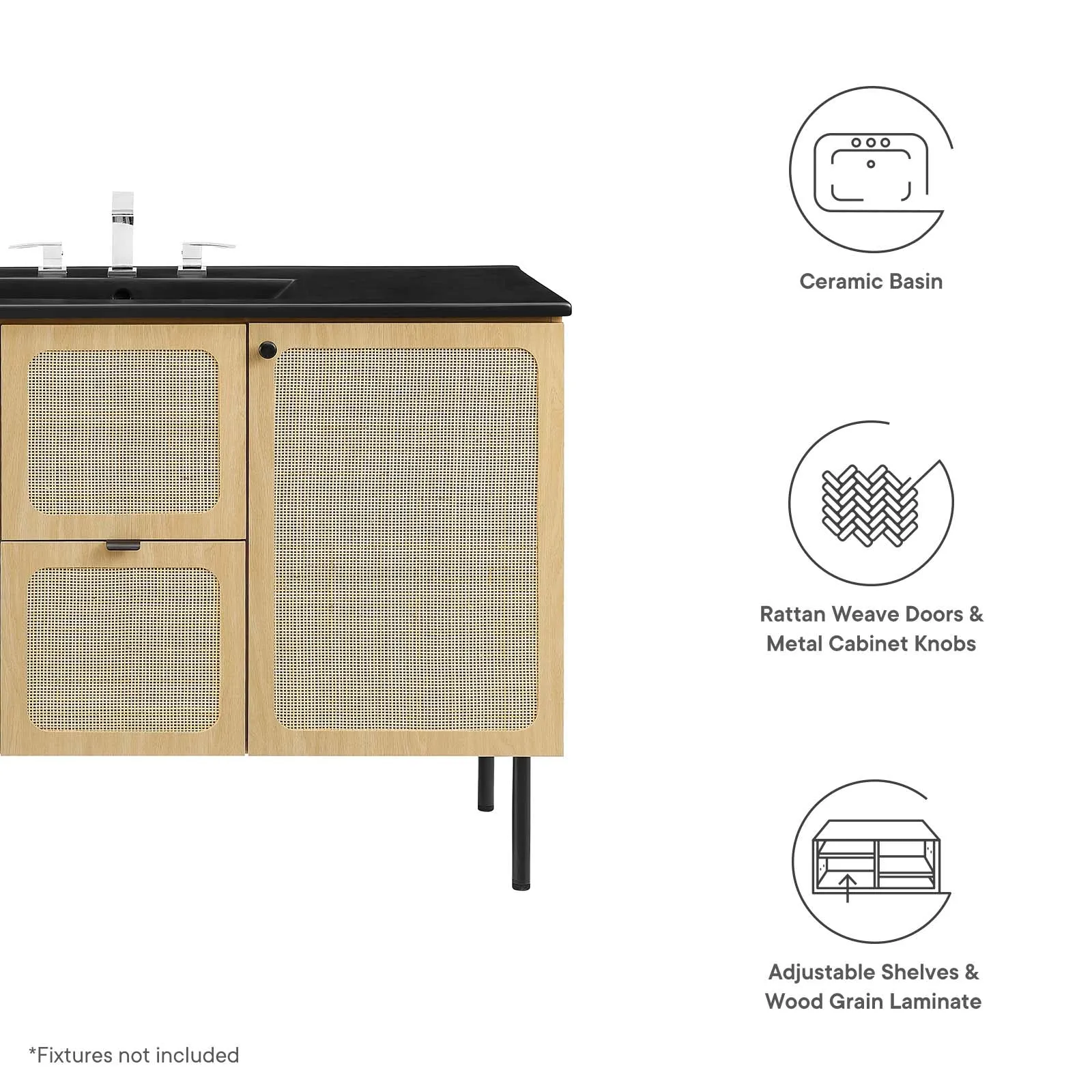 Chaucer 48" Single Sink Bathroom Vanity by Modway