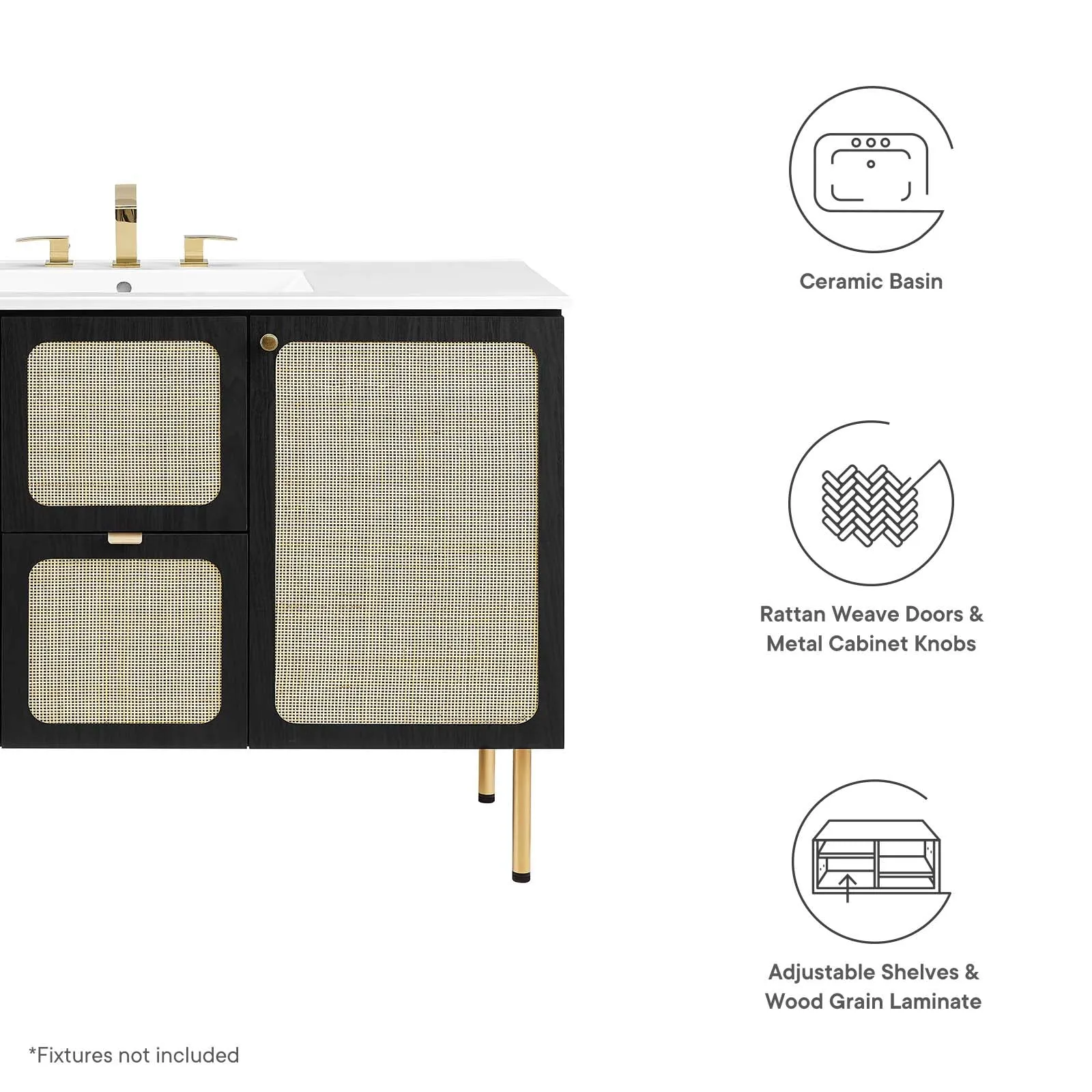 Chaucer 48" Single Sink Bathroom Vanity by Modway