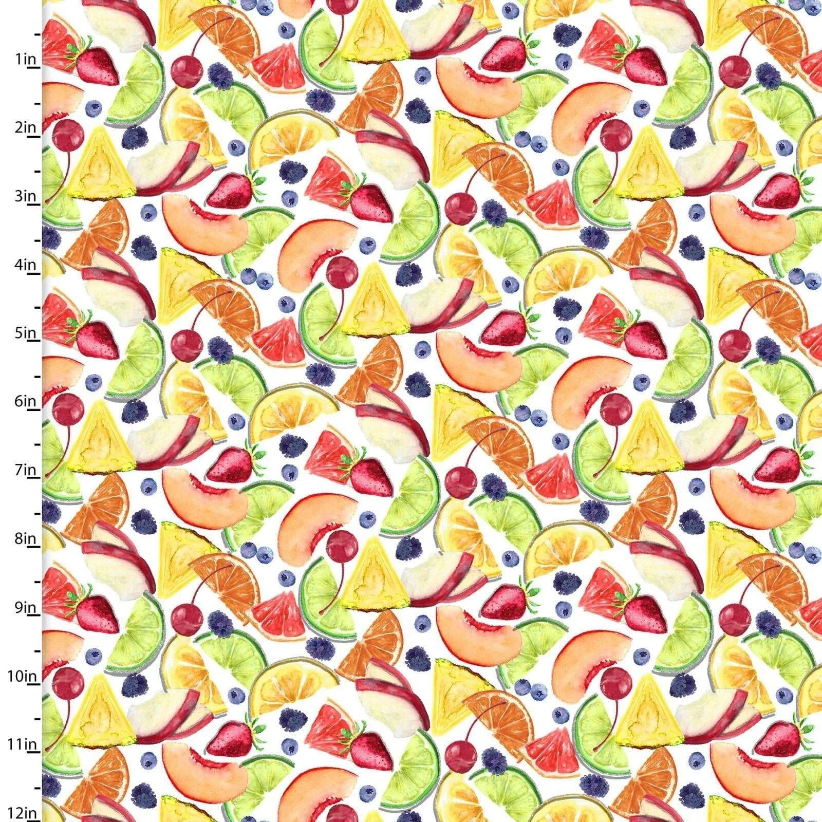 Cocktail Fruit Fabric, Glitter Fabric, Mixology Collection