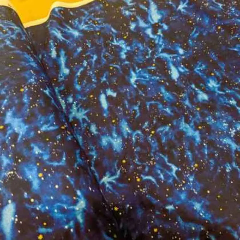 Constellations on Blue Multi, Gold Stars