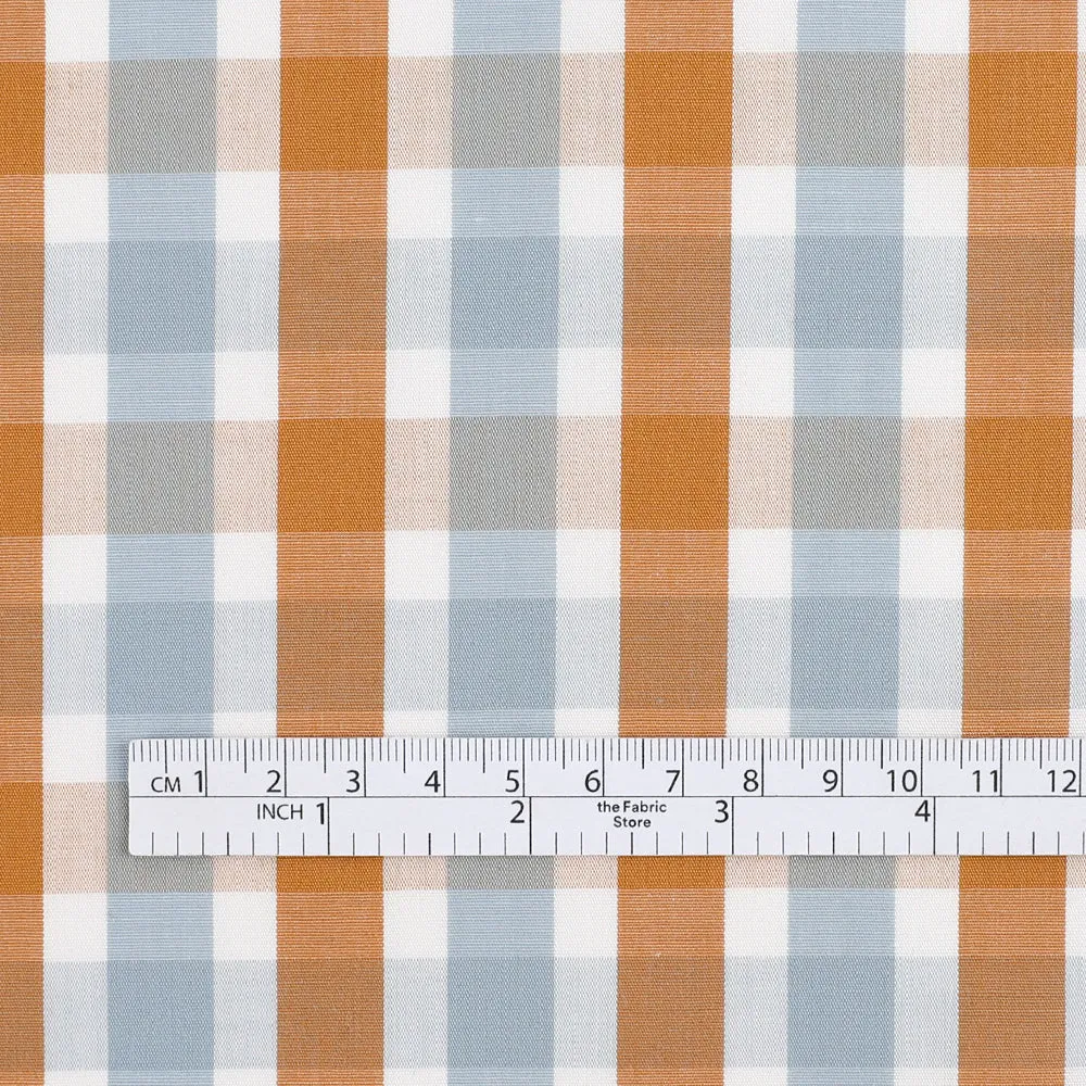 Cotton / Tencel Check - Pumpkin Mix