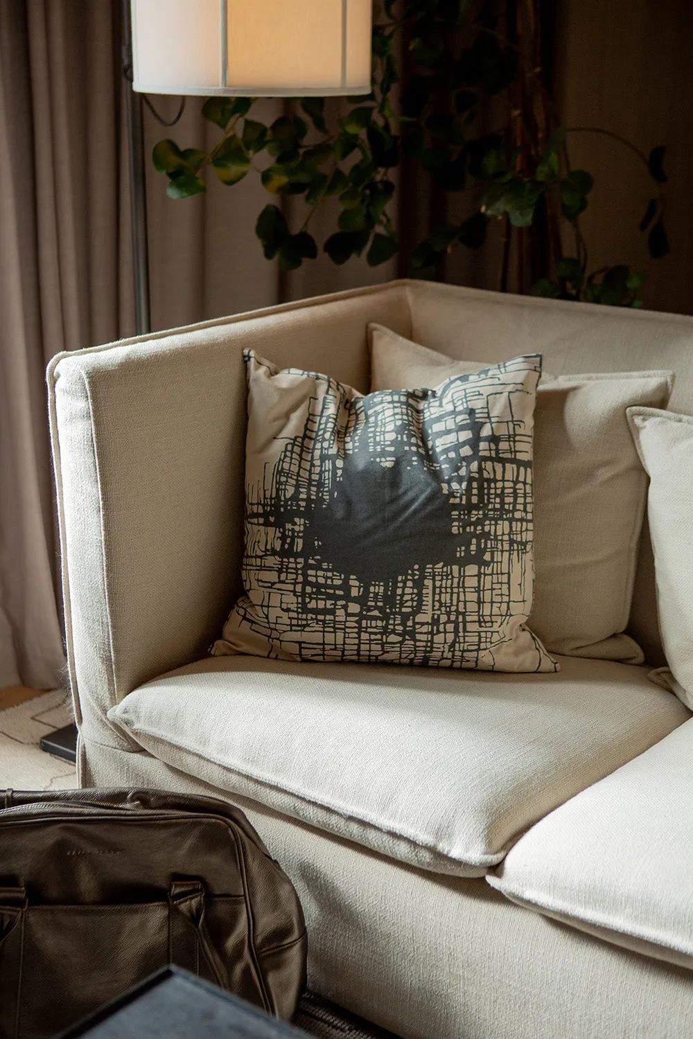 Cotton Throw Pillow In Emily Payne 'Blindspot'