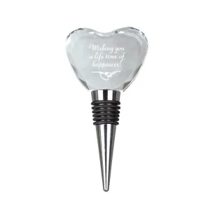 Crystal Wine Stopper, Heart