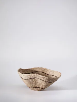 Dancing Basket With Dark Umber Stripe