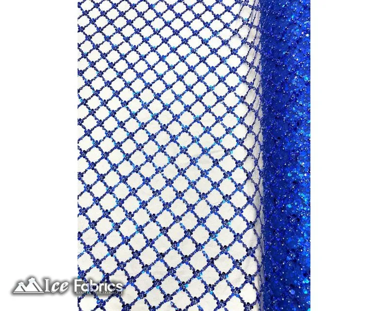 Embroidered Beaded Fabric Geometric Sequin Lace