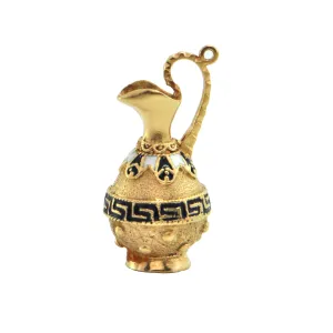 Enamel and 18K Yellow Gold Wine Jug Charm