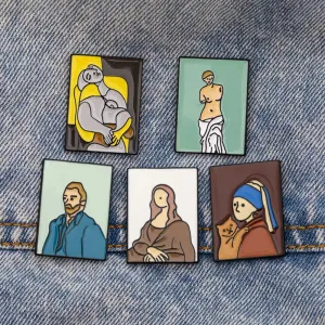 Enamel Pins- Worlds Famous Paintings