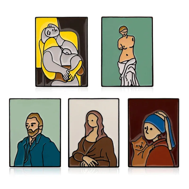 Enamel Pins- Worlds Famous Paintings