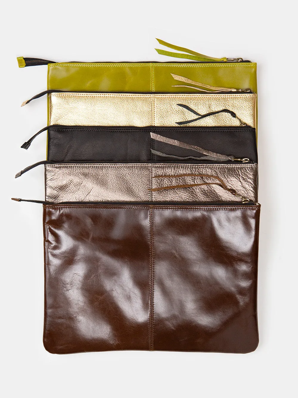 Esben Leather Laptop Folio in Gold