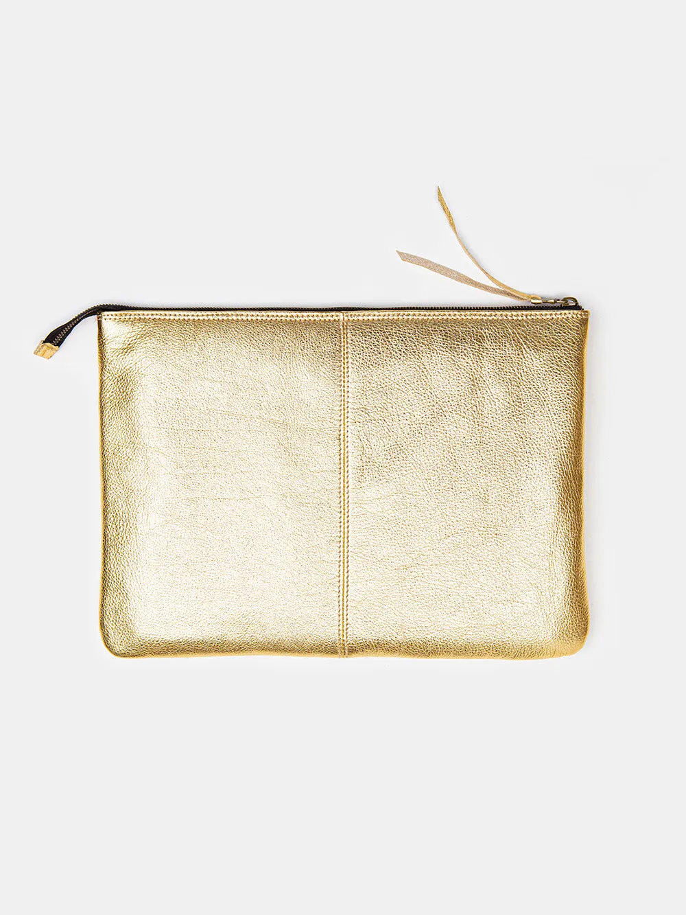 Esben Leather Laptop Folio in Gold