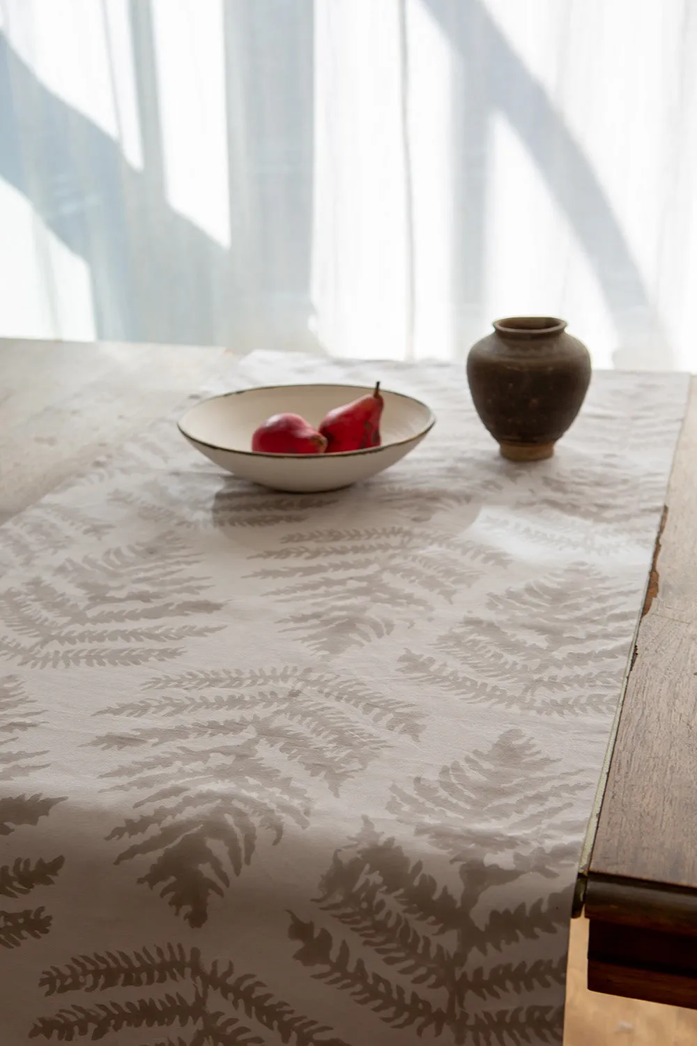 Fern Table Runner in Dove