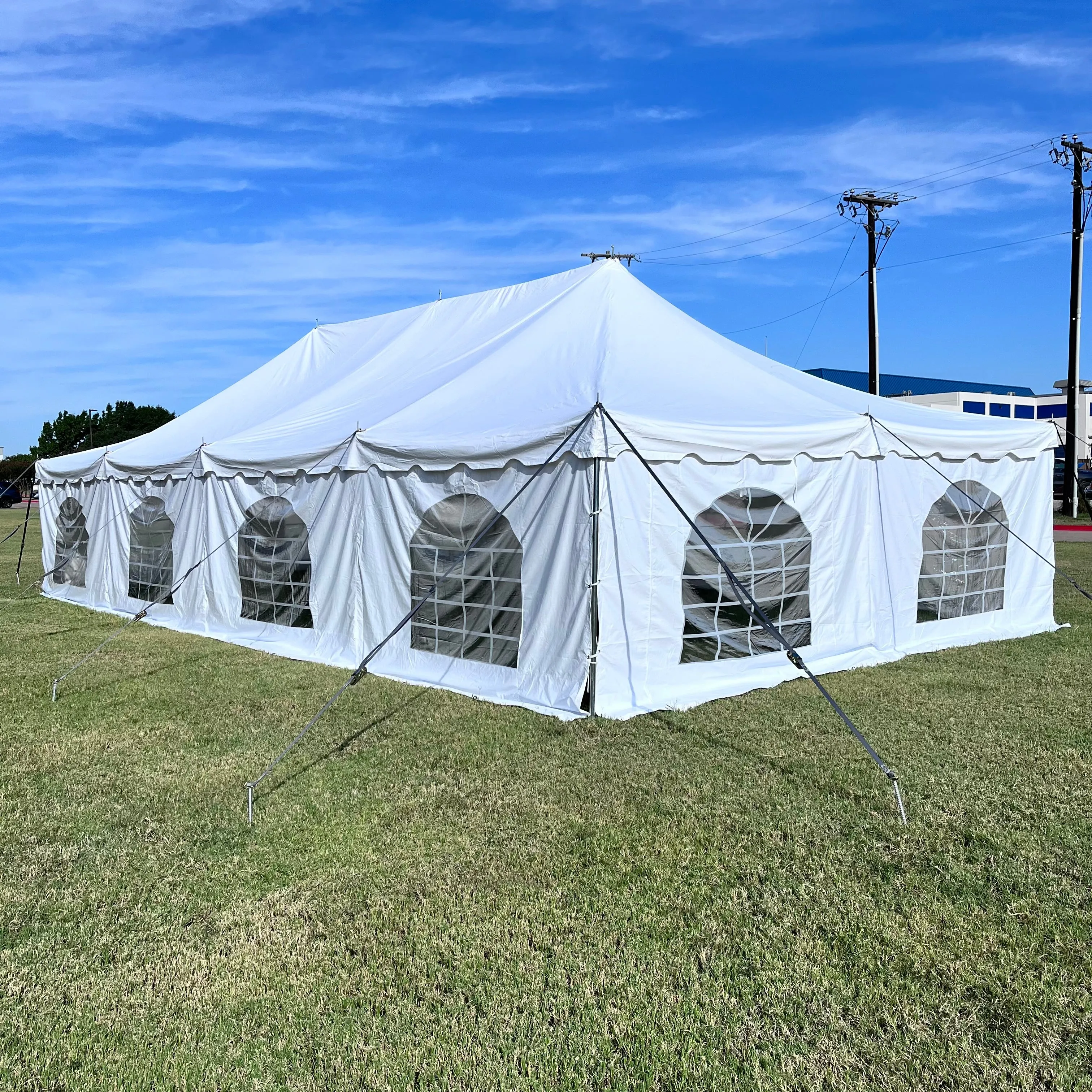 Fire Retardant (FR) PVC Pole Tent - 40'x20'