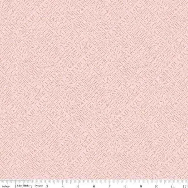 Glam Girl Words Pink Sparkle Text Fabric Riley Blake Designs