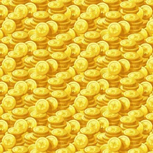 Gold Coins, Pot of Gold Quilting Cotton