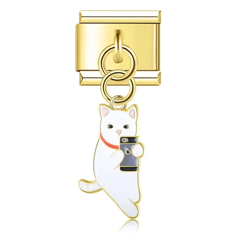 Gold Hanging Cats