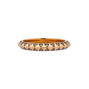 Harwell Godfrey 18k Diamond Skinny Talisman Band Ring - Blackened