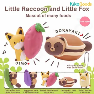 KITAN CLUB Little Fox and Little Raccoon Eggplant Cucumber and Purple Sweet Potato Gacha