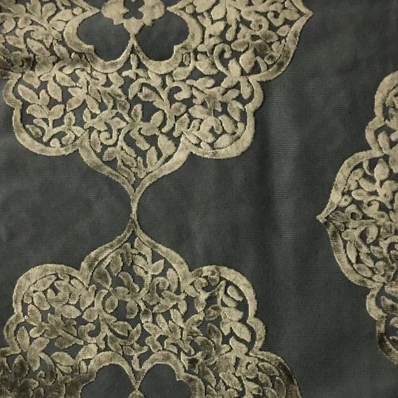 MAISON - TRADITIONAL PATTERN BURNOUT VELVET DRAPERY & UPHOLSTERY FABRIC BY THE YARD