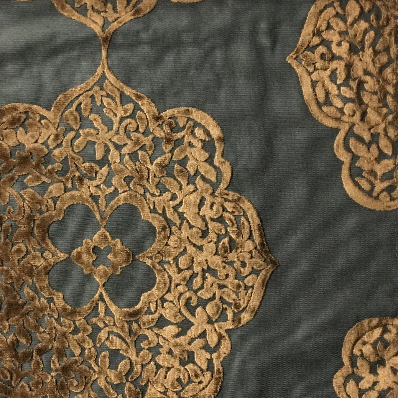 MAISON - TRADITIONAL PATTERN BURNOUT VELVET DRAPERY & UPHOLSTERY FABRIC BY THE YARD